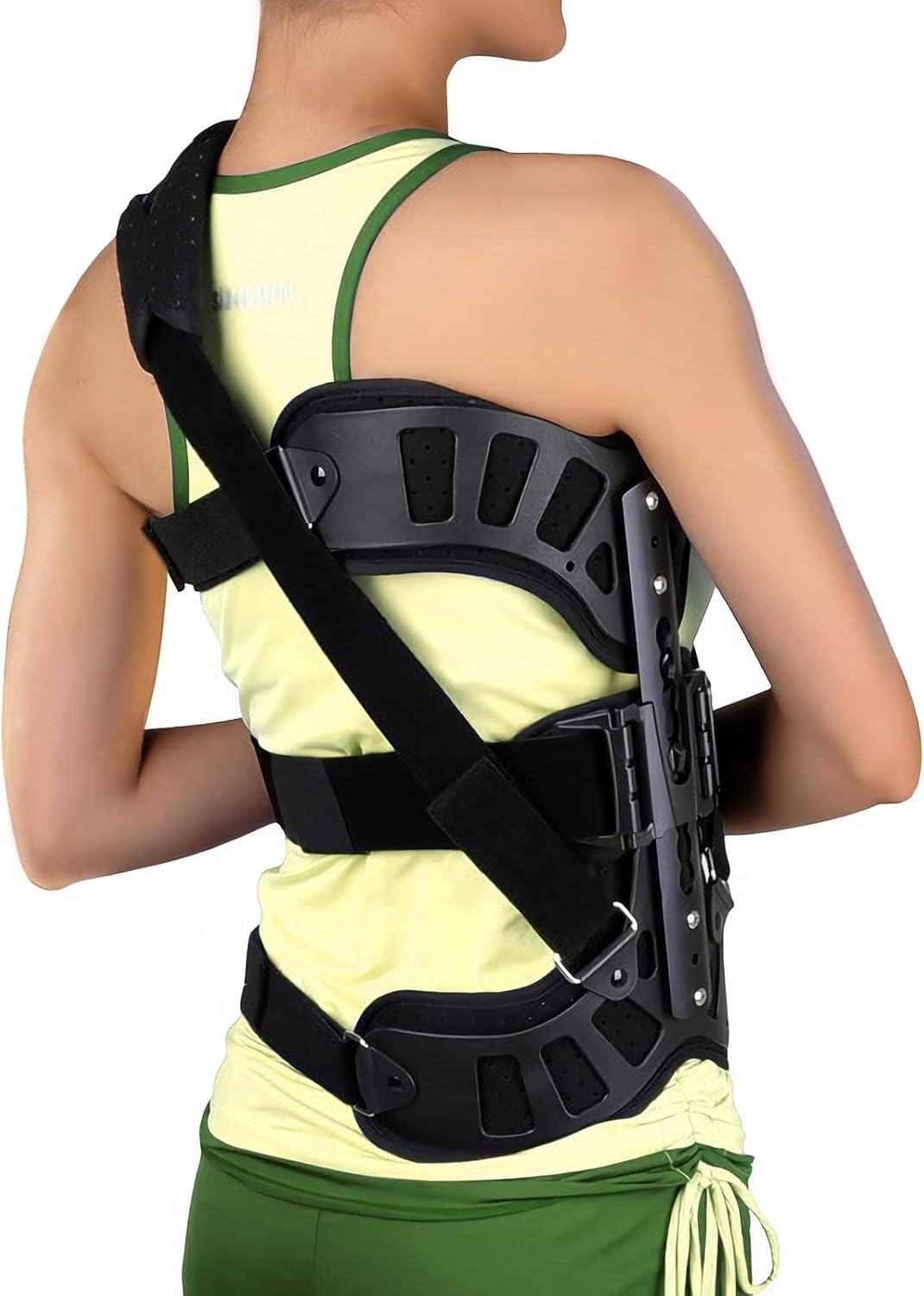 Scoliosis Posture Corrector, Adjustable Back Cerviacal Scoliosis Appliance Fixed Brace for Kyphosis, Osteoporosis, Postoperative Recovery Men and Women
