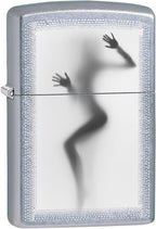 Zippo Lighter: Nude Girl Against The Glass - Street Chrome 78165
