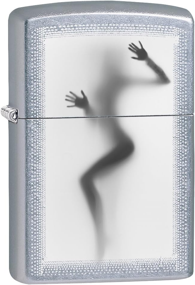 Zippo Lighter: Nude Girl Against The Glass - Street Chrome 78165