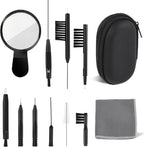 WXJ13 Hearing Aid Cleaning Kit, 13 Pieces, Includes Nylon Brushes, Magnifier, Ventilation Rod, Screwdriver, Case for Headphones, Earplugs, Mobile Phone Charging Holes