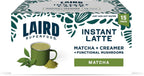 Laird Superfood Instant Latte Matcha, Non-Dairy, Superfood Creamer, Gluten Free, Non-GMO, Vegan, 15pk Sachets