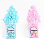 Edible Pink and Blue Sprinkles for Cake Decorating, Pink Pearl Sprinkles, Blue Pearl Sugar Sprinkles for Macaron, Cake, Cupcake, Waffles, Cookies, and Ice Cream(120g/4.2oz)