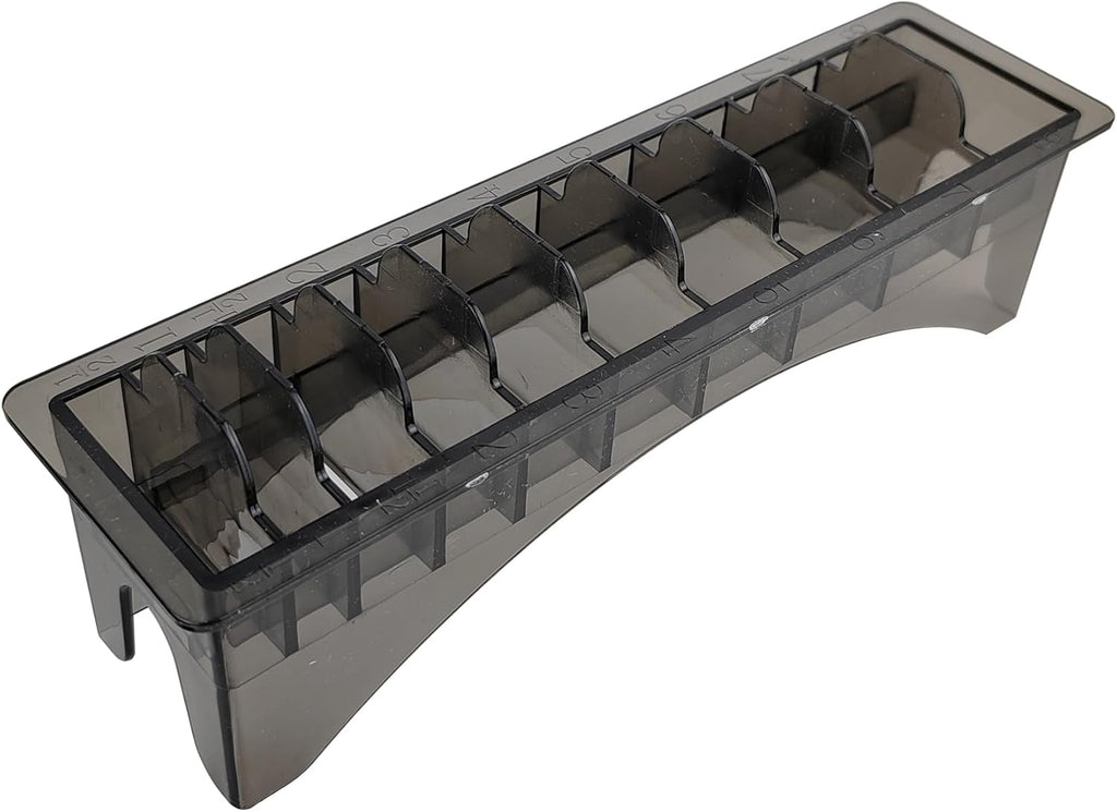 Clipper Guard Holder Organizer,Clipper Comb Holder Case,Grid Base Box For Universal Hair Clippers Limit Comb,Storage for Clipper Guards,Fit Well and Easy to Store Away When Done Using (Grey, L)