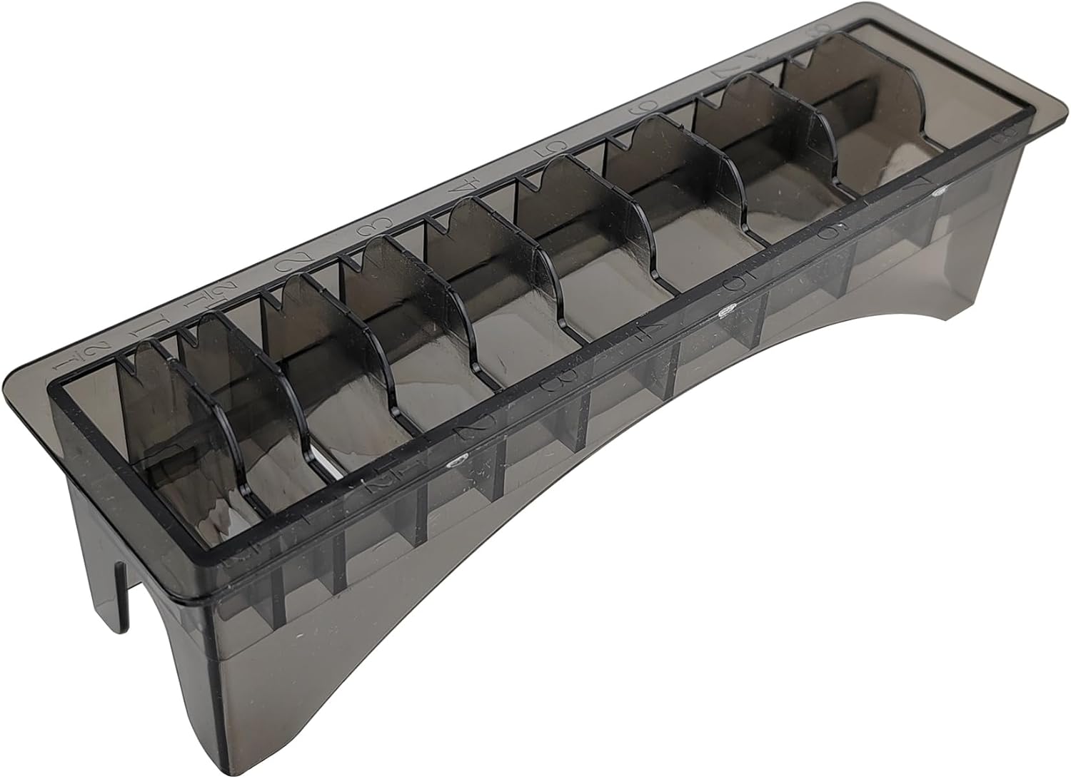 Clipper Guard Holder Organizer,Clipper Comb Holder Case,Grid Base Box For Universal Hair Clippers Limit Comb,Storage for Clipper Guards,Fit Well and Easy to Store Away When Done Using (Grey, L)