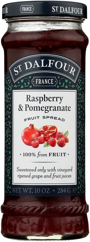 St. Dalfour All Natural Fruit Spread Red Raspberry and Pomegranate -- 10 oz - 2 pc