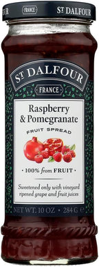 St. Dalfour All Natural Fruit Spread Red Raspberry and Pomegranate -- 10 oz - 2 pc