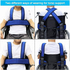 DKULMN Wheelchair Safety Seat Belt,Wheelchair Seat Belt Safety Belt Fixed Elderly Belt, Wheelchair Safety Belt Torso Support Vest for Elderly Patients Brace Support Vest Adjustable Universal