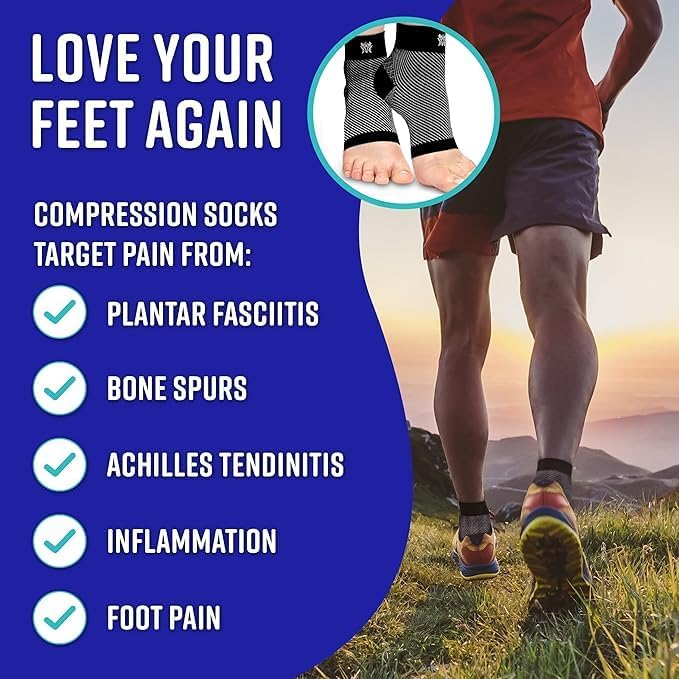 Compression Socks for Plantar Fasciitis & Achilles Tendonitis Relief – Pair of Ankle Compression Sleeves for Foot Swelling, Heel Spurs, Pain & Fatigue – Comfortable Arch Support Brace for Daily Use (Nude, Small)