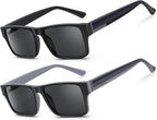 2 Pack Excellent Unbreakable Reader Sunglasses for Men with UV400 Protection Outdoors, TR90 Thick Frame Tinted Reading Glasses Anti UV/Eye Strain Sun Readers No-Line Dark Lens & 1.5x - Not Bifocals