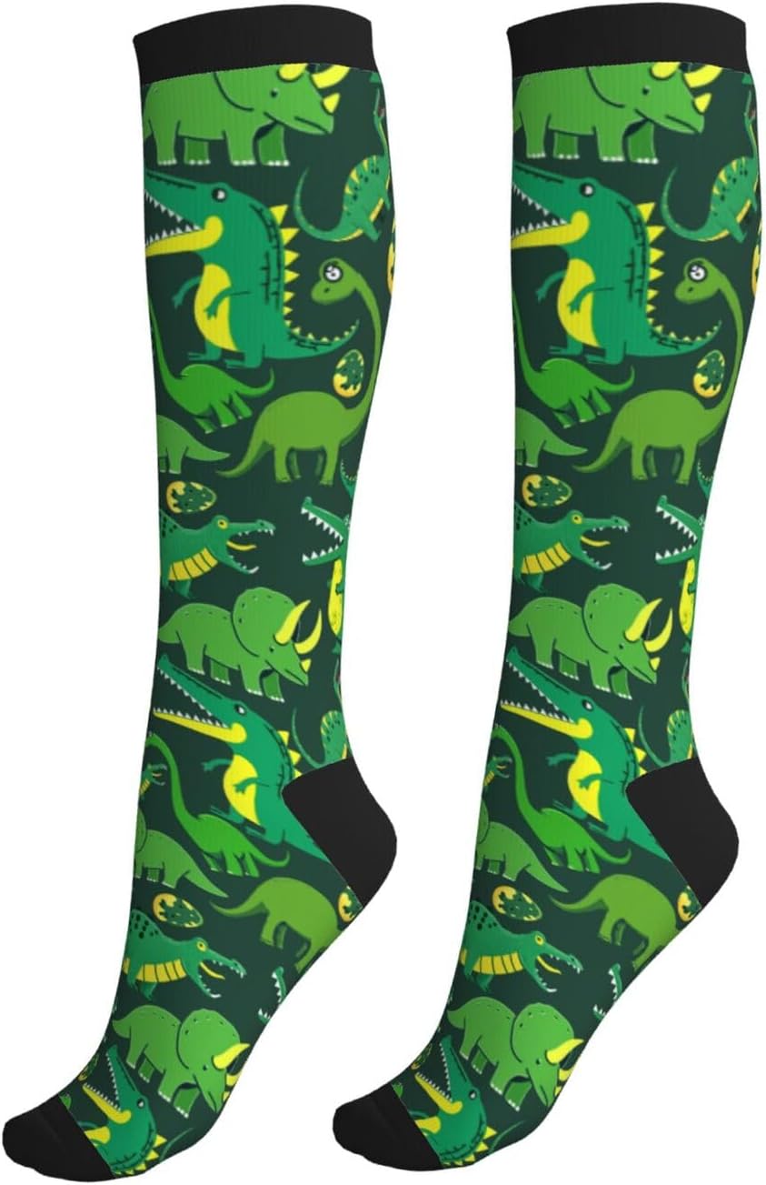 Compression Socks Knee High Circulation Support Socks For Women Men Athletic Running Work Hiking Cycling Travel