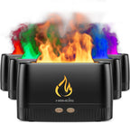 Essential Oil Diffusers, Quiet Flame Diffuser, 7 Colors Modes Changed Light Flame Humidifer, Auto Shut Off Aromatherapy Diffuser, Black