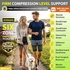 BLITZU Hamstring Compression Sleeve 1 Pair, Upper Leg Sleeves, Thigh, Quad & Groin Support for Men and Women, Anti-Slip Thigh Brace & Wrap for Running, Workout, Sports Recovery Pink XL
