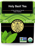 Buddha Teas - Holy Basil - Organic Herbal Tea - For Cognitive Balance & Overall Health - Ayurvedic Tulsi - With Antioxidants - Caffeine Free - 100% Kosher & Non-GMO - 18 Tea Bags (Pack of 1)