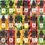 Food Flavoring Oil - Concentrated Candy Flavors, 36 Liquid Lip Gloss Flavoring Oil, Cotton Candy Pineapple Strawberry Flavor Oil for Baking, Cooking, Slime Making, Drinks - 0.25 Fl Oz