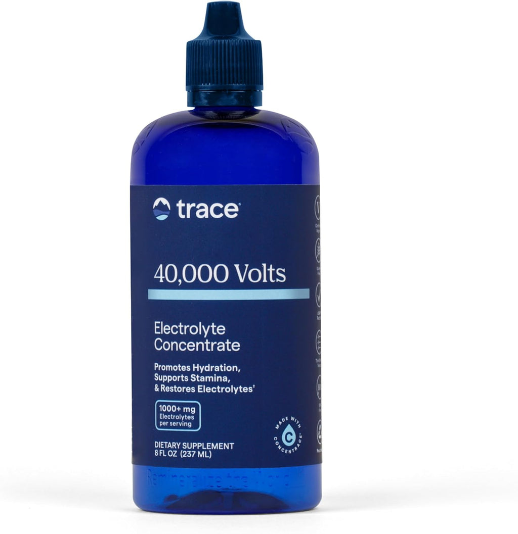 Trace Minerals 40,000 Volts - Supports Hydration, Energy, Muscles, Stamina, and Endurance - Liquid Multimineral and Electrolyte Concentrate with Ionic Magnesium, Sodium, Potassium (48 Servings)