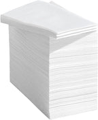 JEBBLAS 100Pcs Disposable Guest Towels, Linen Feel Hand Towels, Cloth-Like Paper Napkins, Soft, Absorbent Paper Hand Towel for Kitchen, Parties, Bathroom, Restaurant, Events, 7.8” X 15.7” White