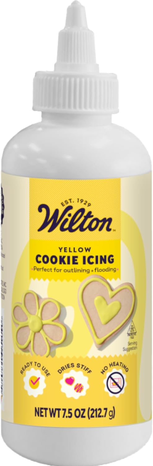 Wilton Cookie Icing - Quick, Easy-To-Use and Ready for Cake and Cookie Decorations, 9 Ounce, Yellow