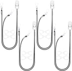 Set of 4 Hearing Aid Clips, Adjustable Hearing Aid Holder String Anti-Lost BTE Clip with Storage Case, Hearing Protection Accessories for Adults & Kids, Binaural, Black