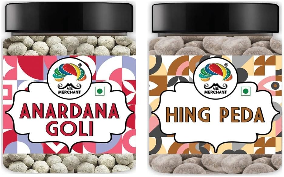 Mr. Merchant Pachak Anardana Goli Churan (300g) & Hing peda (300g) [Mouth Freshener, , After-Meal, Mukhwas Combo (Pack of 2)]_Packing May Vary