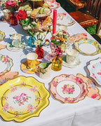 Talking Tables Truly Scrumptious Pack of 20 Floral Scalloped Napkins | Vintage Afternoon Tea Party Tableware For Decoupage, Birthday, Baby Shower, Bridal Shower, Mother's Day, multi, "12"""