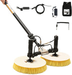 Electric Solar Photovoltaic Panel Cleaning, Photovoltaic Panel Cleaning Tool, Double Head Automatic Solar Panel, Roof Water Brush, Adjustable Water Fed Pole Cleaning Kit,7.5M/24.6FT