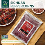 Soeos Sichuan Peppercorns, 16oz(454g), Authentic Szechuan Red Peppercorn, Numbing and Tingle Effect, Less Seeds, Strong Flavor, Essential for Mapo Tofu, Kung Pao Chicken and Asine Cusine