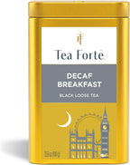 Tea Forte Decaf Breakfast Premium Loose Leaf Caffeine-Free Black Tea Blend Canister, Makes 35-50 Cups