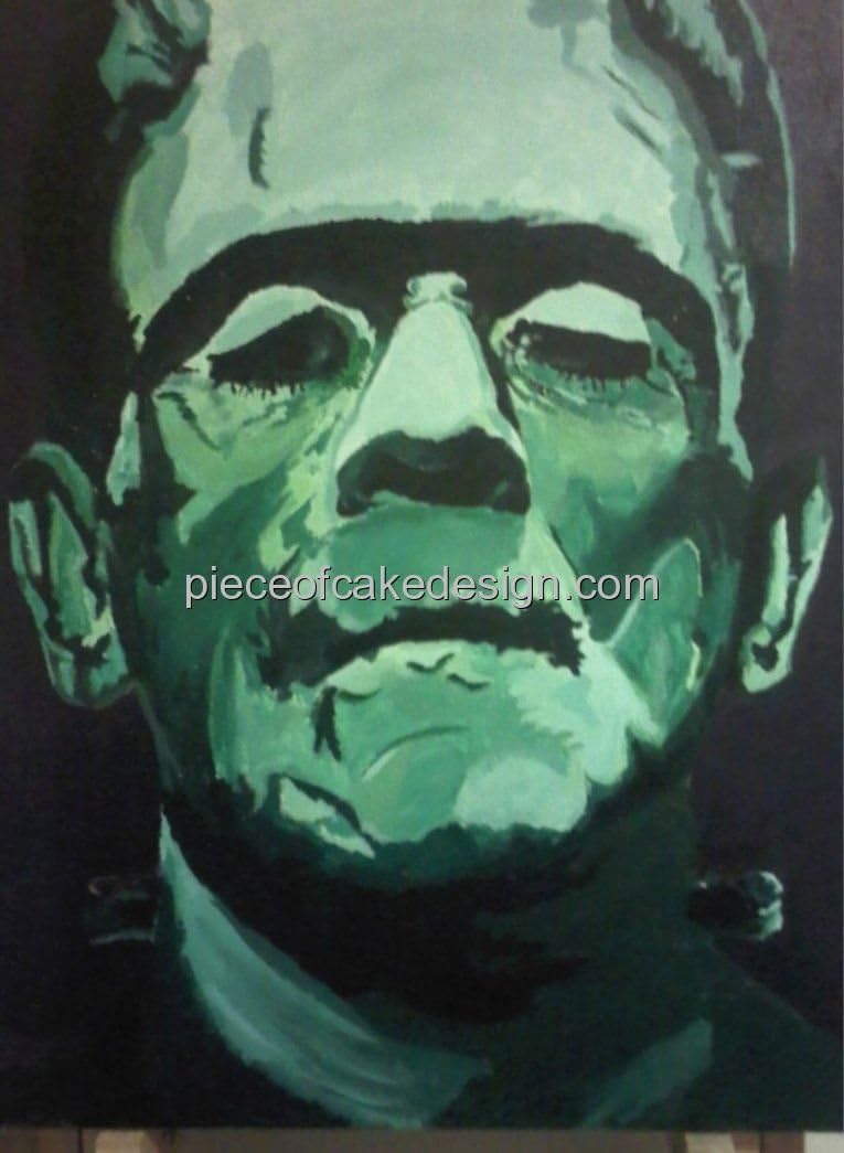 6" Round ~ Frankenstein Color Halloween ~ Edible Cake/Cupcake Topper!!!