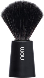 NOM Carl Shaving Brush | Vegan Shave Brush for Shaving soaps and creams | sustainable eco-friendly and reusable |Exfoliating Shaving Brush | Black handle