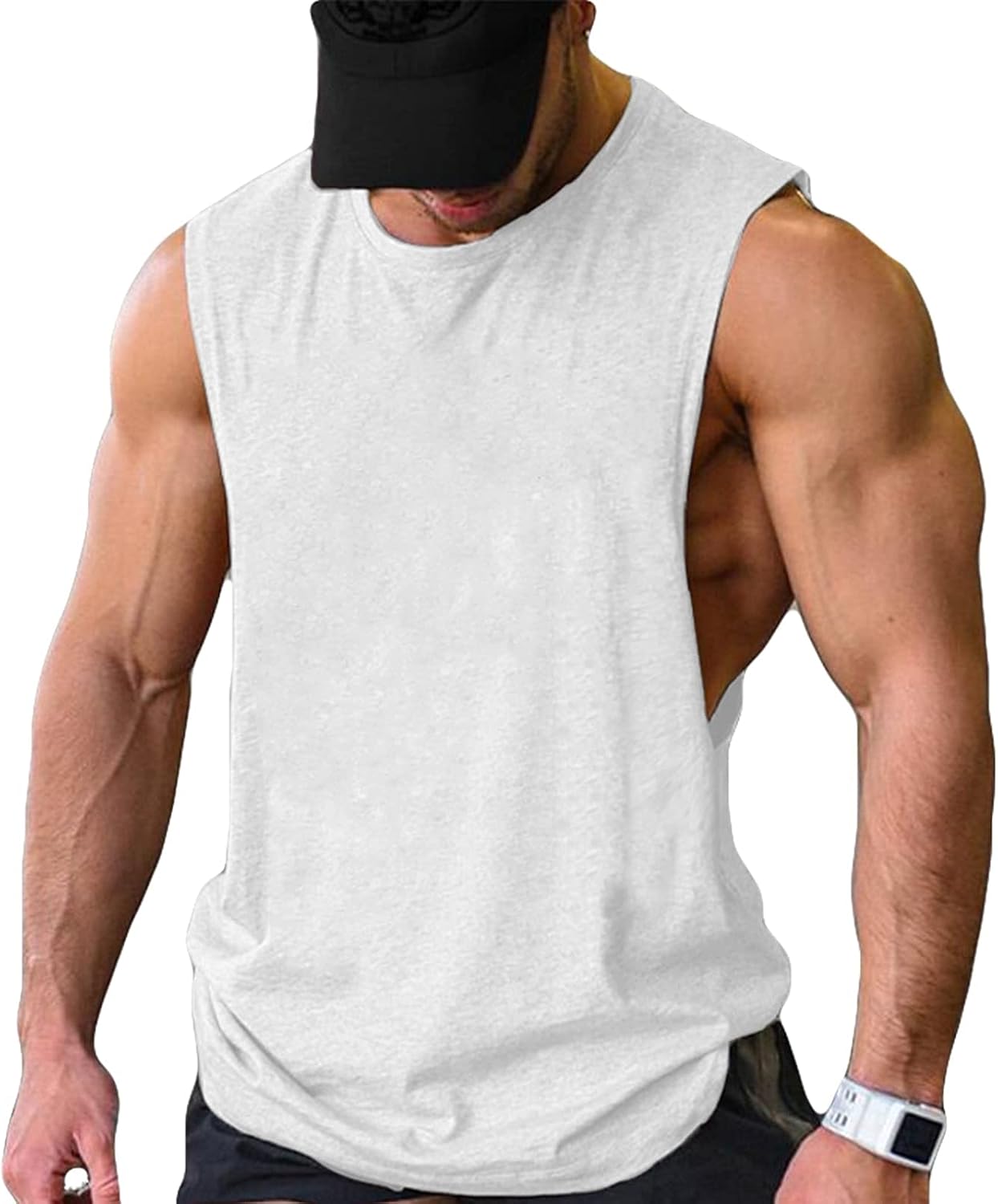 COOFANDY Men Workout Tank Top 2 Pack Gym Bodybuilding Sleeveless Muscle T Shirts