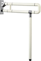 29.5 INCH Grab Bars for Bathroom Toilet Safety Rails for Elderly Pregnant Women Disabled Handicap Bar Medical Flip Up Arm Rails Support Foldable Skid Resistance White