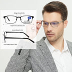 Reading Glasses for Men - 3 Pack Blue Light Blocking Men's Metal Readers