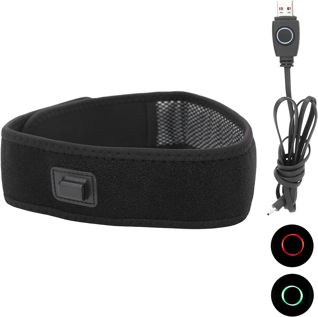 Heated Head Wrap, 5V Electric USB Heating Pad for Neck and Head, 3 Gears Temperature Adjustment Heated Headband for Relieving Migraine, Tension Headache, Headache