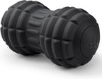 Vibrating Peanut Massage Ball for Plantar Fasciitis, 4-Speed Portable Massage Roller for Foot, Neck, Back, and Body - Deep Tissue Myofascial Release Mobility Ball Muscle Relaxer (Black)