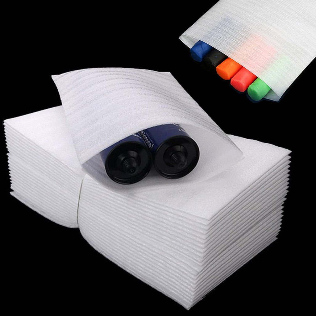 LAFULER 100 Pack 10x12 Inch CushionFoam Pouh Protecting For Packing, 0.03In(0.8mm) Thickness Moving Foam Wrap Pouches, Packing Supplies for Storage and Shipping, Protect mug, Cup, Glasses,and Dishes