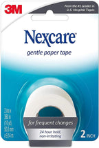 Nexcare Gentle Paper First Aid Tape, 2 Inches X 10 Yards, Pack of 6