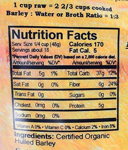 Grain Place Foods | Non-GMO Organic Hulled Barley | Made in the USA | 2 lb Bag