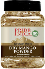 Pride of India Dry Mango Powder | Tangy Gourmet Indian Spice for Cooking | Authentic Amchur (Sour Mango) Seasoning | No Fillers or Artificial Colors | Dual-Sifter Jar - 8 oz