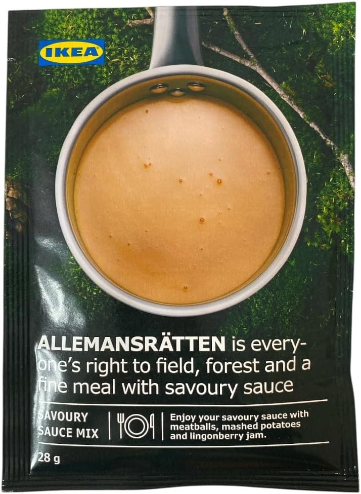 IKEA 703.543.09 ALLEMANSRÄTTEN 1.0 Oz. Mix for Swedish Meatball Cream Sauce; Mix with Spices Like Green Peppercorn, Herbs Like Thyme, or Your Favorite Mustard; Make Your Sauce More Exciting