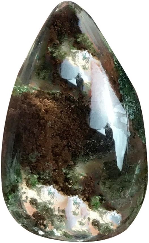 aite Natural Ghost Phantom Quartz Crystal Gem Specimen Healing Stone Pendant for Home Decora and Jewelry Making