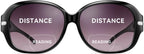 JM Classic Bifocal Reading Sunglasses for Women Vintage Reader Glasses Outdoor UV Protection Black +2.0