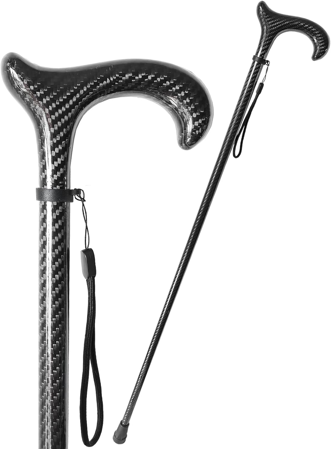 Carbon Fiber Walking Cane for Men & Women - Ultra-Lightweight & Durable Stylish Cane for Seniors & Adults, 37.8 Inch One-Piece Full Carbon Fiber Decorative Cane