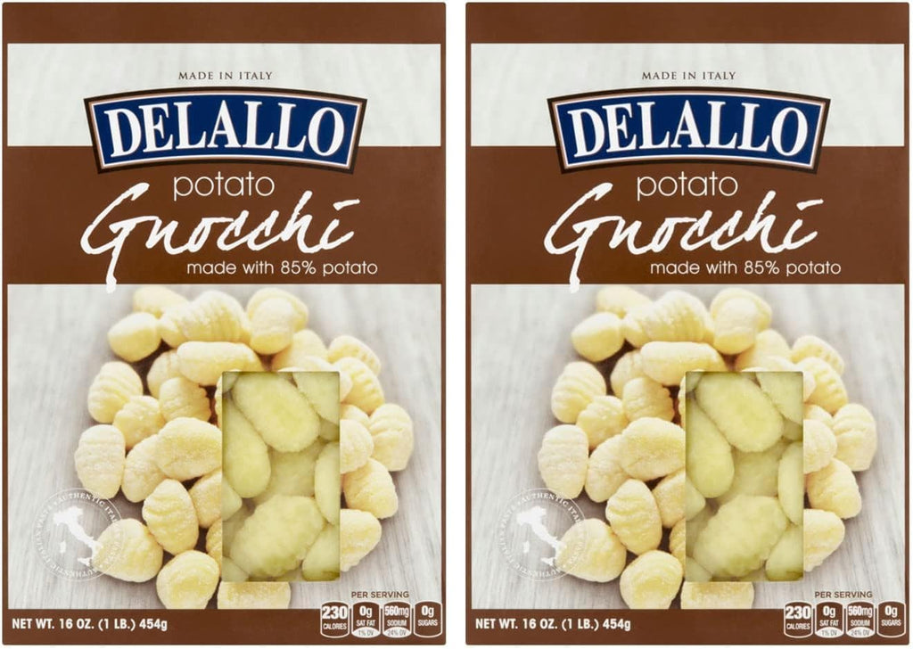 DeLallo Traditional Italian Potato Gnocchi,1lb,(Pack of 2)