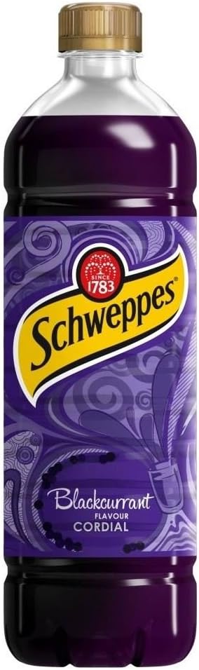 Schweppes Blackcurrant Flavour Cordial (1L) - Pack of 2
