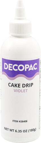 DecoPac Cake Drip, Violet Color, Vanilla Flavor, Matte Like Chocolate, 6.35 oz