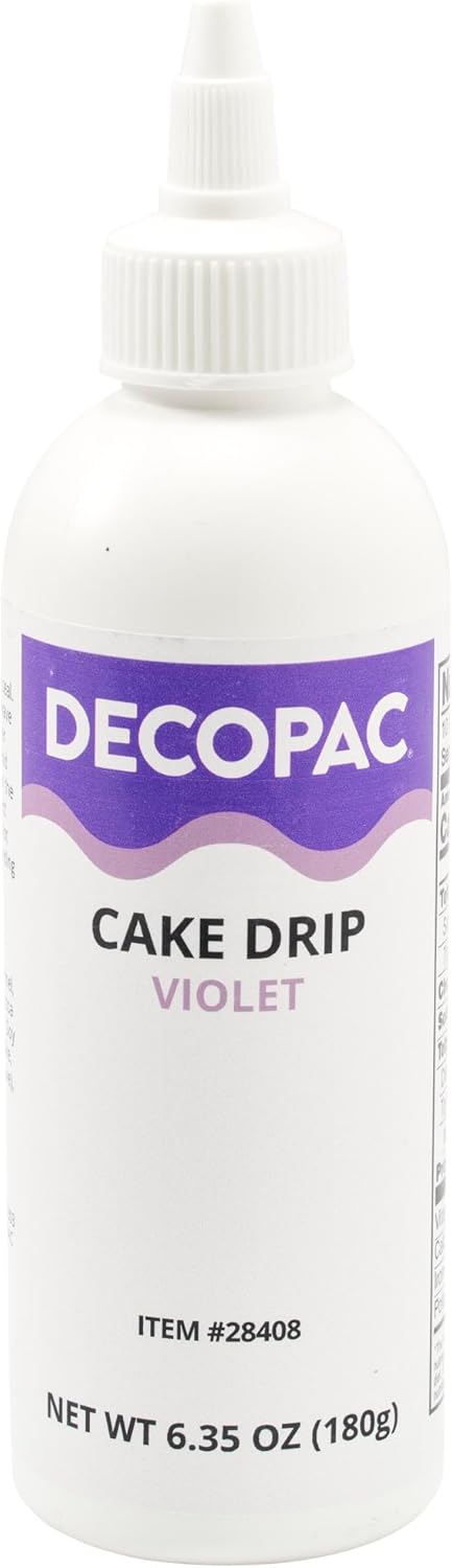DecoPac Cake Drip, Violet Color, Vanilla Flavor, Matte Like Chocolate, 6.35 oz