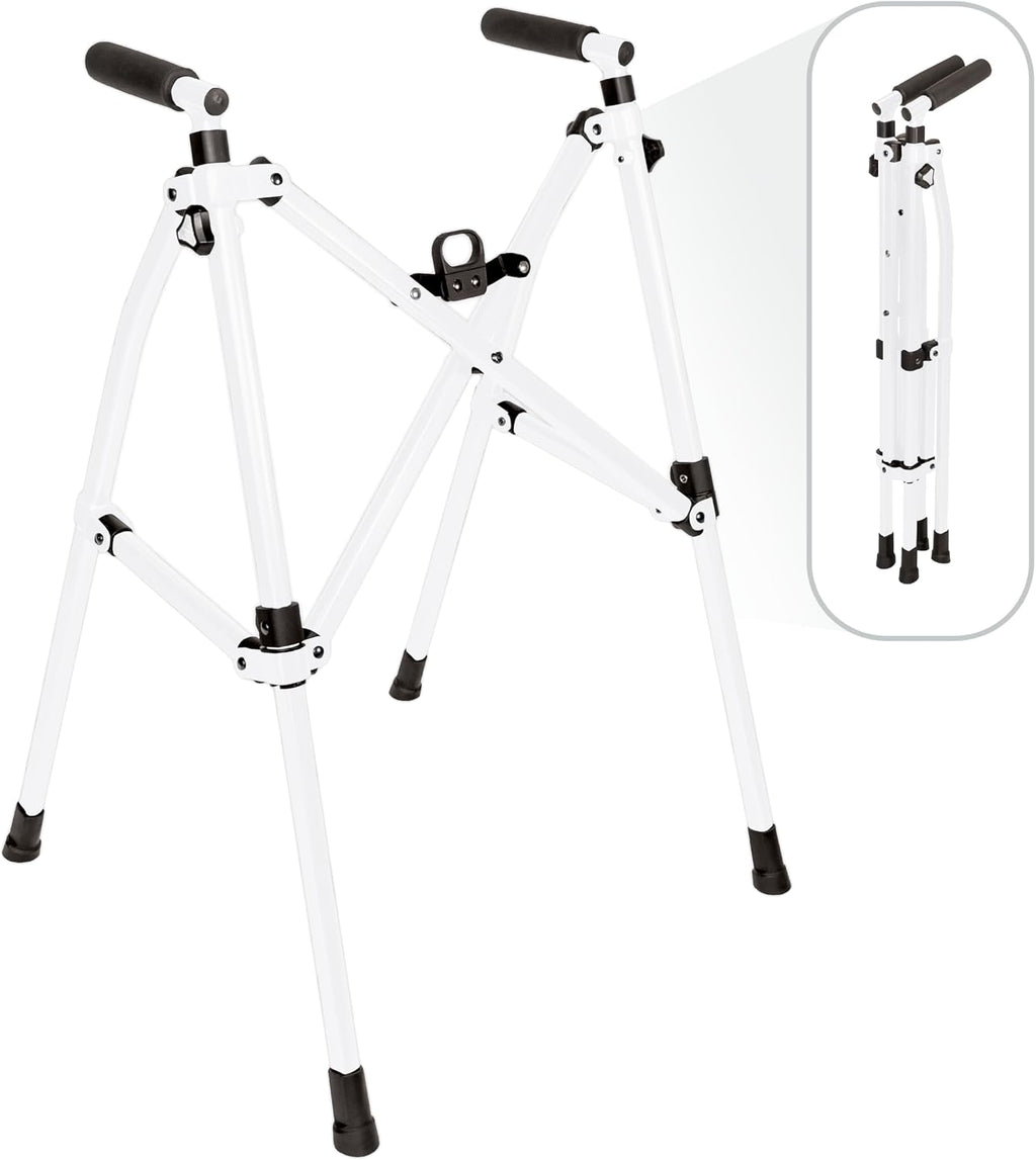 Stander Wonder Walker Lite, Lightweight Folding Mobility Aid for Adults, Seniors, and Elderly, Collapsible Travel Assistant with Rubber Feet for Support, Vivid White