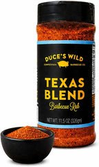 Duce’s Wild Barbecue Texas Blend BBQ Rub - Bold Peppery All-Purpose Seasoning for Brisket, Steak, Chicken & Pork - Competition-Level Dry Rub - Vegan, Gluten-Free & MSG-Free - 11.5 oz