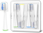 4 Pack Toothbrush Replacement Heads for Waterpik Sensonic Complete Care CC-04CD010-1, and for Waterpik Sensonic Electric Toothbrush STW-03W020/STW-03W027, with Cover for White STWB-3WW-B