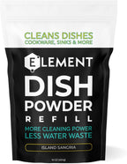 ELEMENT Dish Powder | Grease-Fighting Dish Soap | No Harsh Chemicals, Liquidless, Plastic-Free | Plant-Based Pouch (Island Sangria, 16 OZ Refill Pouch)